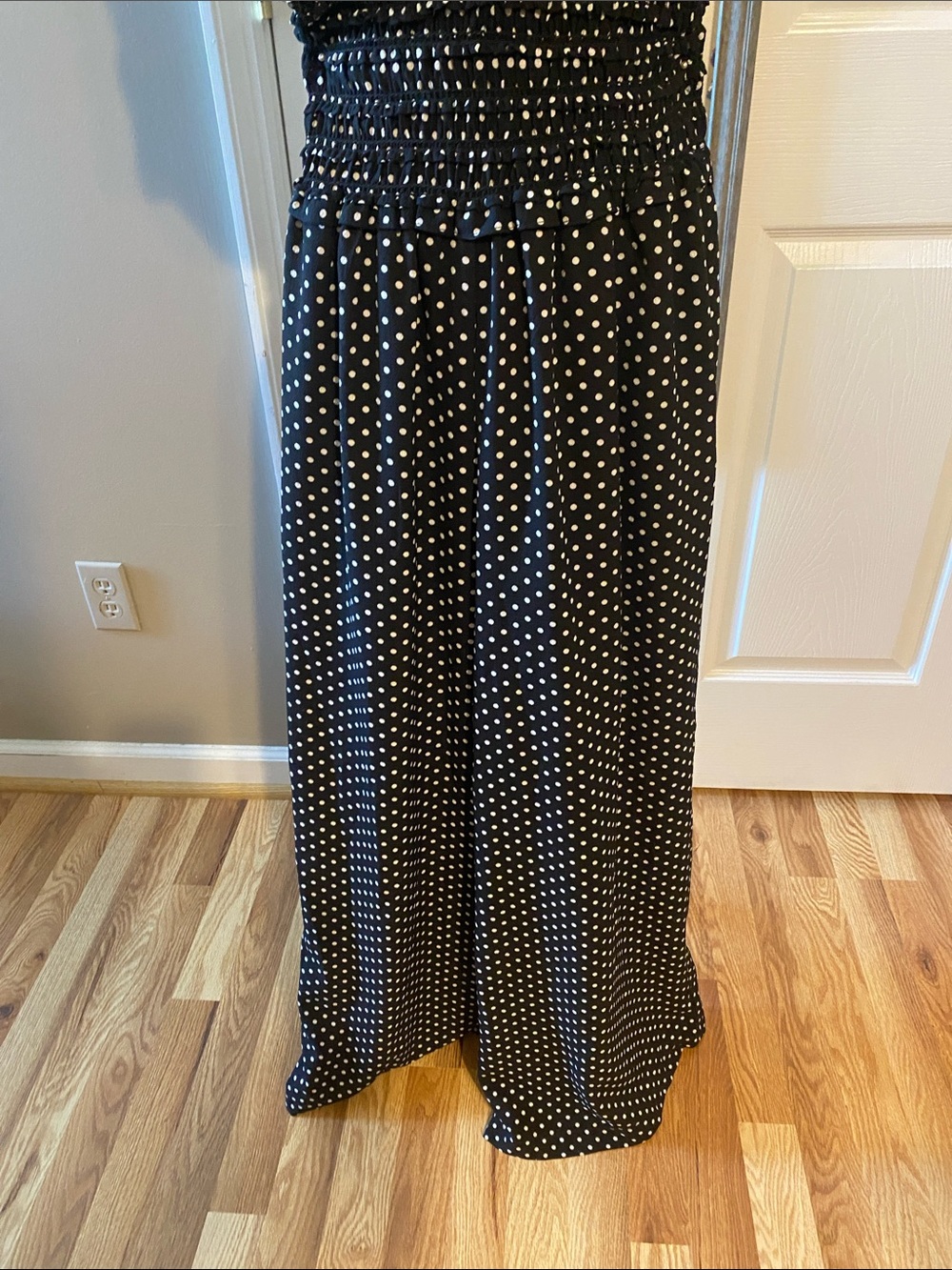 Max Studio Black jumpsuit with White Polka Dots NWT - Picture 4 of 4
